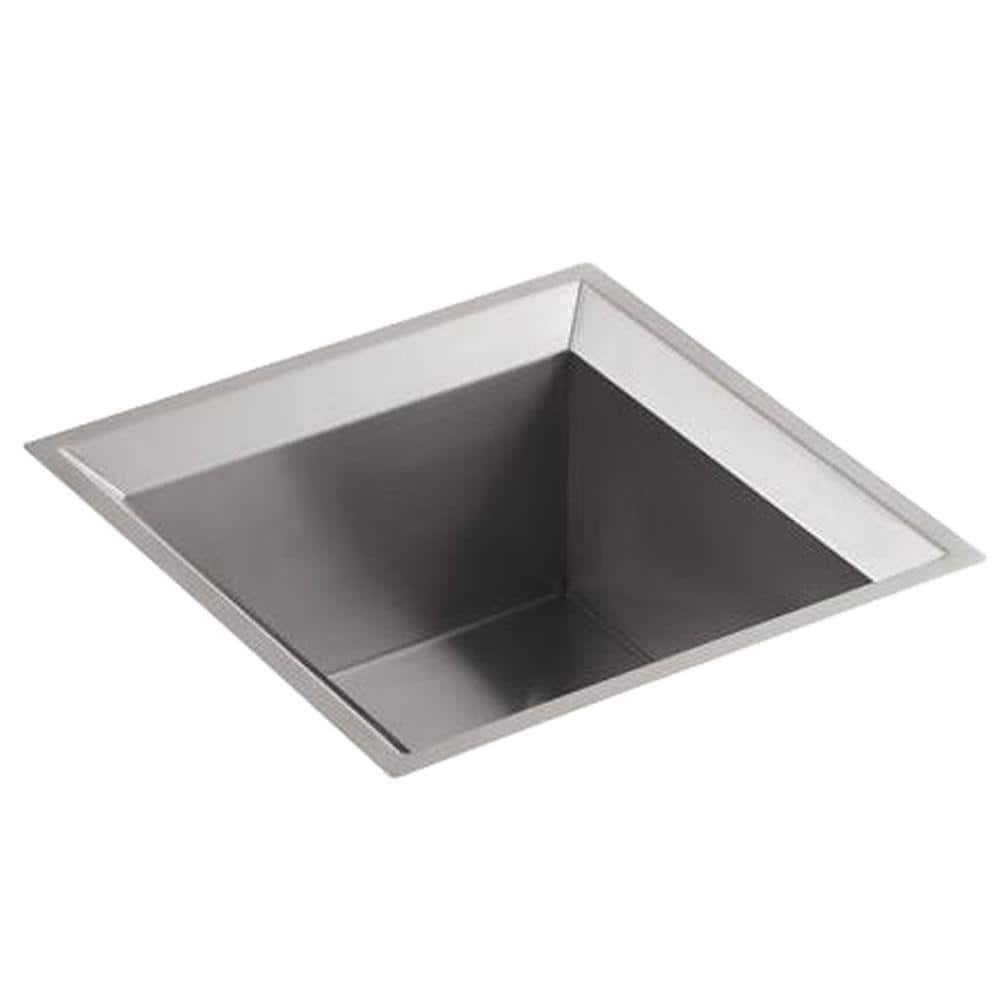 KOHLER Poise 18 Gauge Stainless Steel 18 in. Undermount Bar Sink K3391