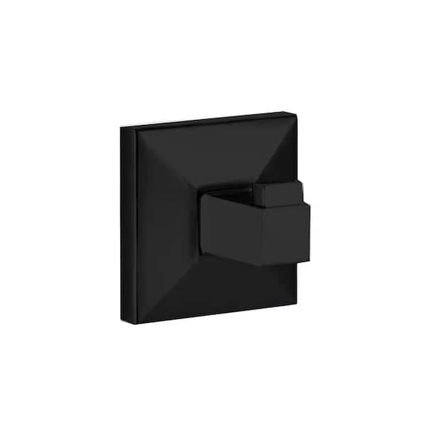 Moreno Square Single Bathroom Knob Robe/Towel Hook in Black
