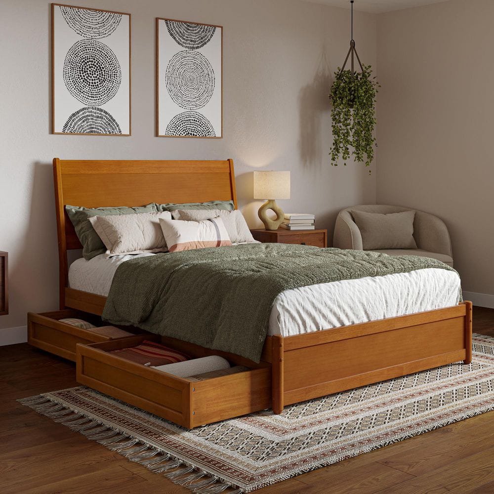 AFI Casanova Light Toffee Natural Bronze Solid Wood Frame Full