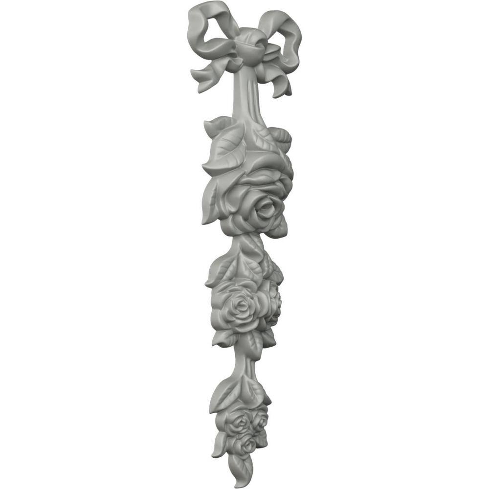 Primed Polyurethane Large Rose Drop Onlay Crown Molding