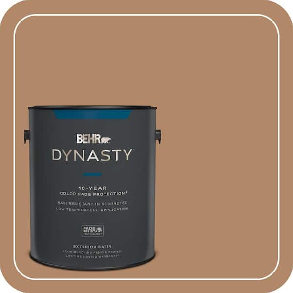 BEHR DYNASTY 1 gal. #MQ2-02 Syrup Satin Enamel Exterior Stain-Blocking Paint & Primer