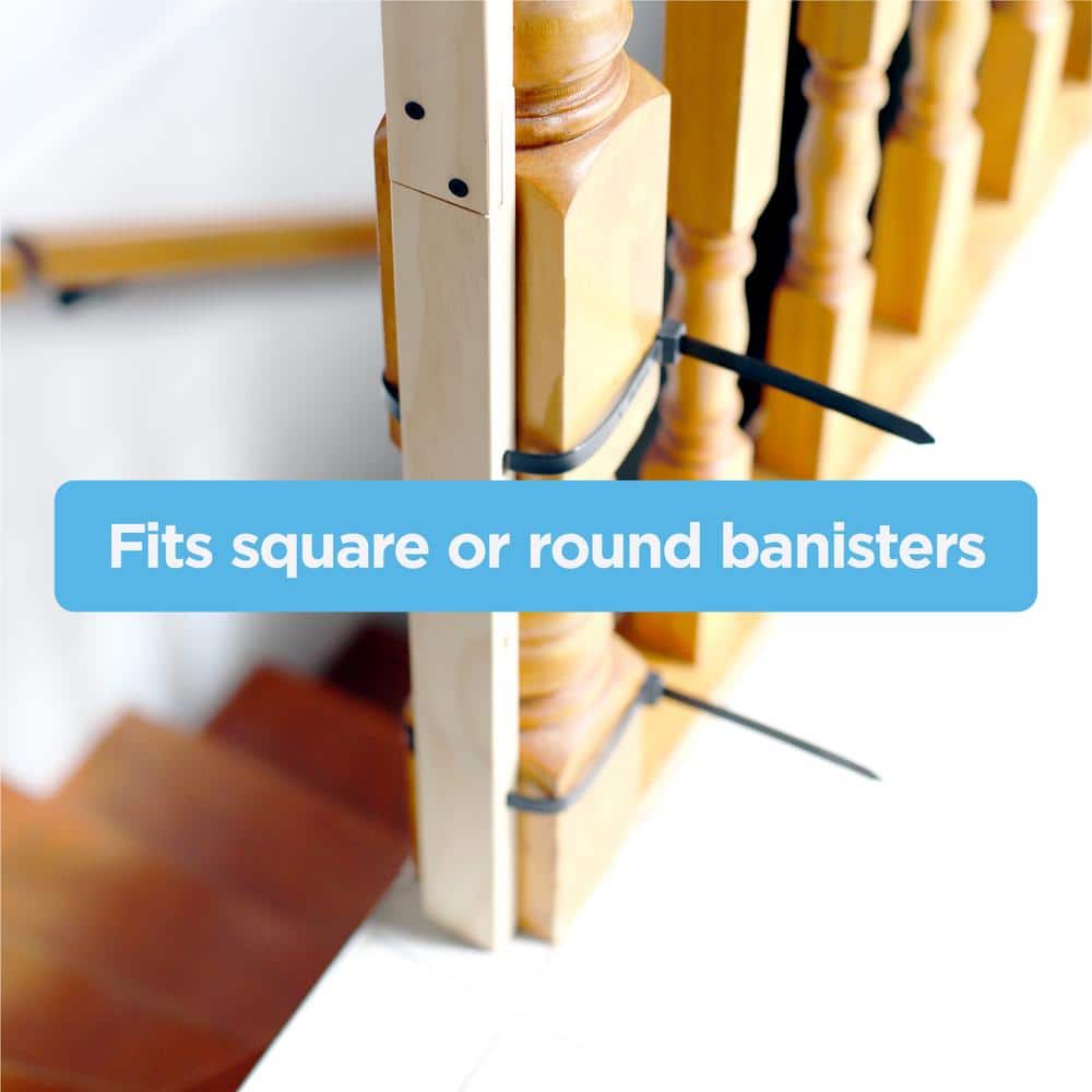 Extra Tall Natural Wood Banister Adapter Kit for Baby Gates