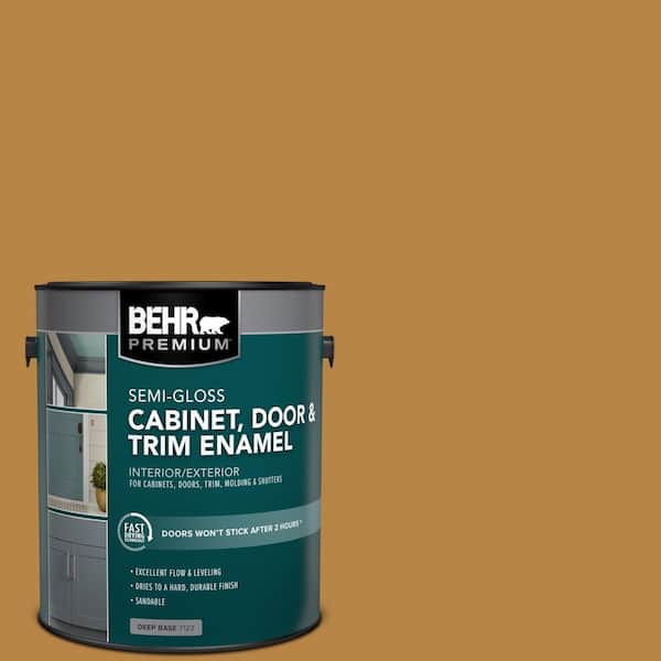 BEHR PREMIUM 1 gal. #M270-7 Wild Ginger Semi-Gloss Enamel Interior/Exterior Cabinet, Door & Trim Paint