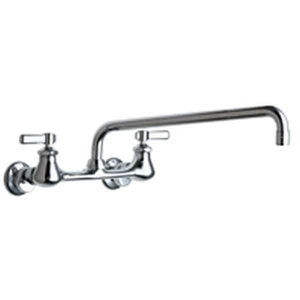Chicago Faucets 2-Handle Kitchen Faucet in Chrome with 14 in. L Type Swing Spout