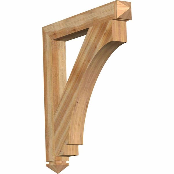 Ekena Millwork 4 in. x 36 in. x 32 in. Western Red Cedar Imperial Arts and Crafts Rough Sawn