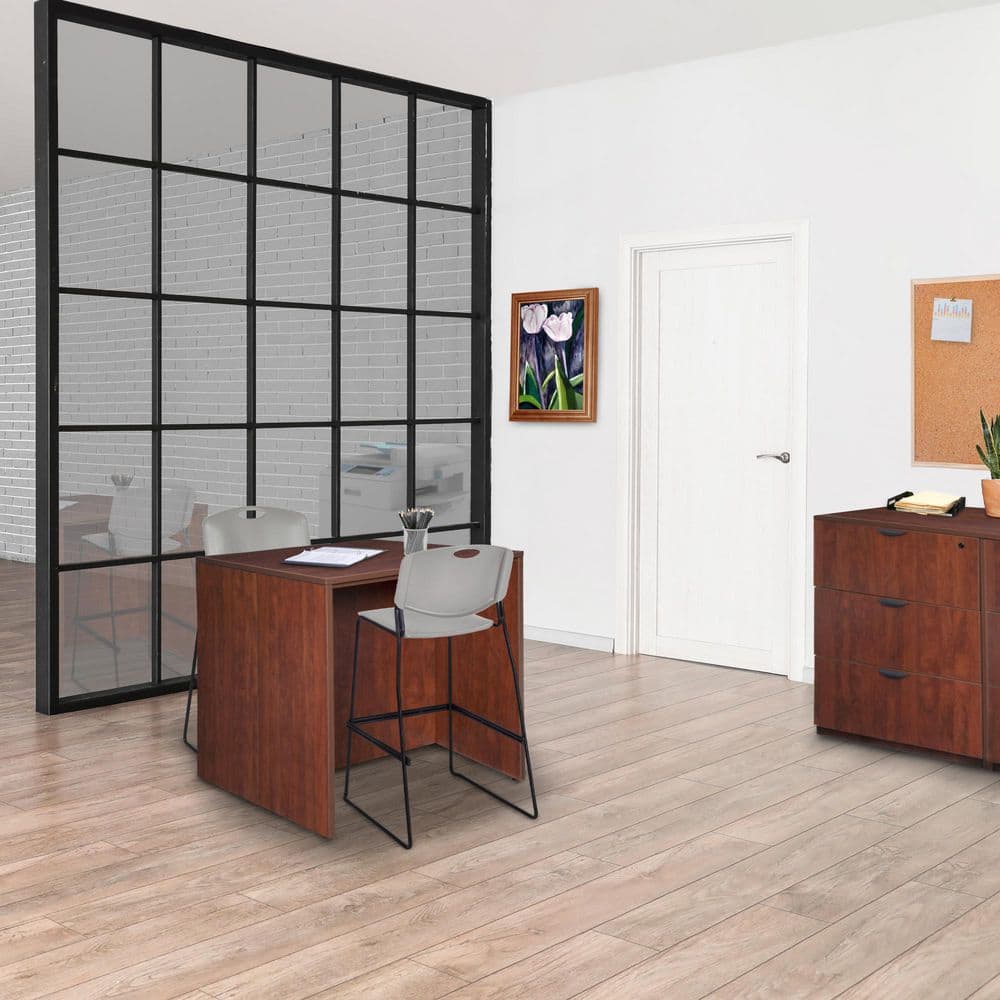 Regency Legacy 36 in. Cherry Stand Up Back to Back Desk / Desk ...
