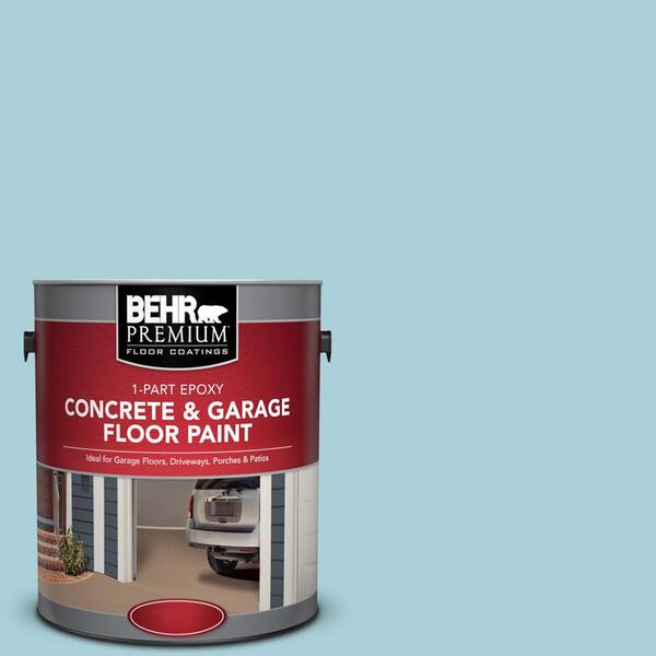 BEHR Premium 1 gal. #PFC-56 Pools of Blue 1-Part Epoxy Satin Interior/Exterior Concrete and Garage Floor Paint