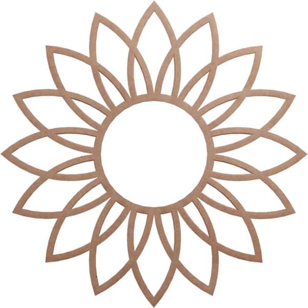 Ekena Millwork 28 in. x 9.125 in. x 0.25 in. Wood Medallion Moulding