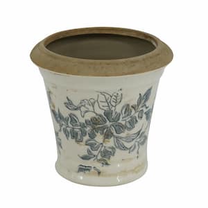 Ceramic Flower Planter - 5.3 in. x 5.3 in. x 5.1 in.