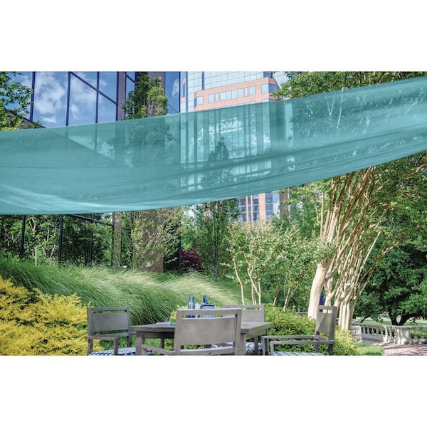 Vigoro 6 ft. x 20 ft. Green Malachite Sun Shade Fabric Shade Cloth
