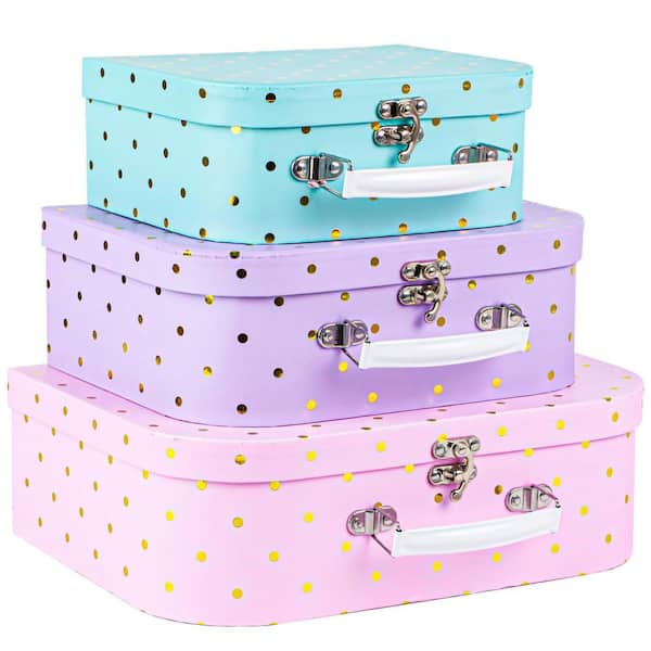 Multi-Colored Cardboard Decorative Box 3-Pack