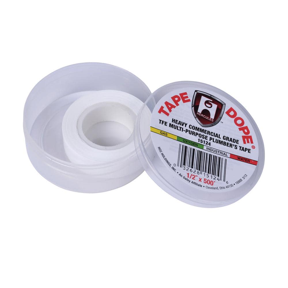 Hercules 1/2 in. x 500 in. Thread Sealing PTFE Plumber's Tape 15124