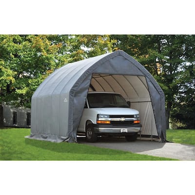 ShelterLogic 13 ft. W x 20 ft. D x 12 ft. H Alpine-Style Garage-in-a-Box with Advanced-Engineered Fabric and Easy-Slide Rail System