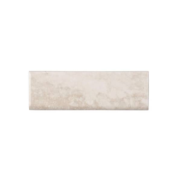 Jeffrey Court Travertine Inkjet 2 in. x 6 in. Ceramic Single Bullnose Trim Tile