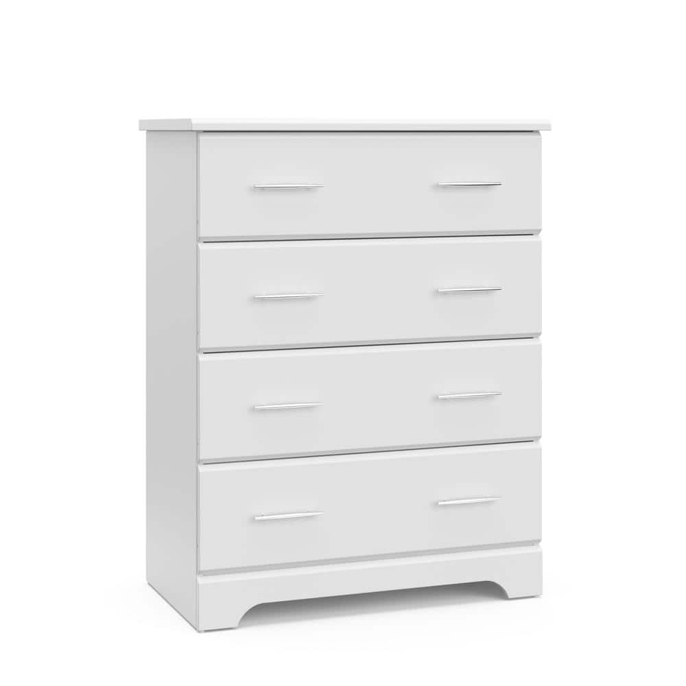 Storkcraft Brookside 4-Drawer White Dresser 39.76 in. H x 30.91 in. W x 16.73 in. D -  03664-101