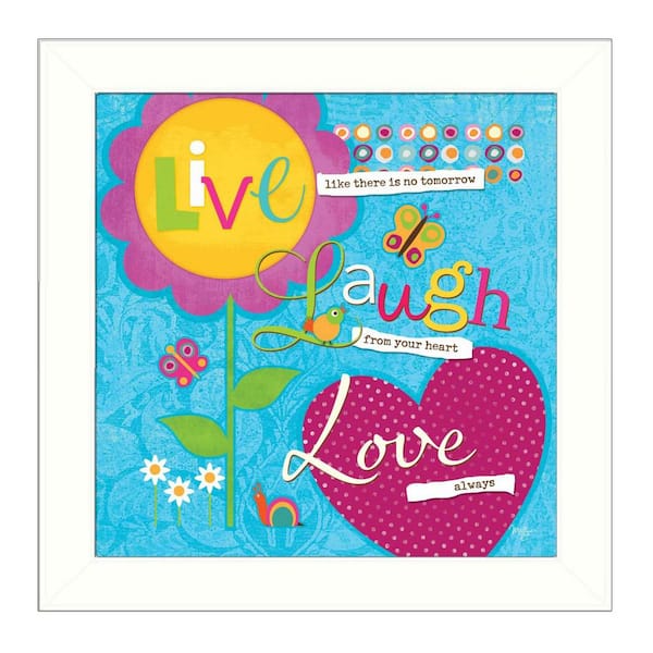 HomeRoots Charlie Love Always 1-Piece Framed Wall Art 14 in. x 14 in.