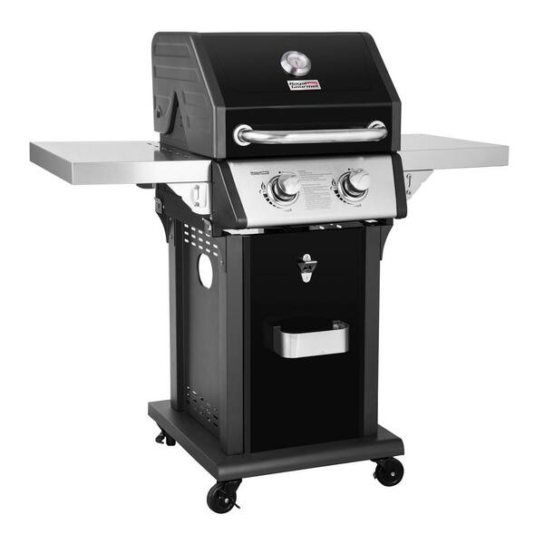 Royal Gourmet Deluxe 2-Burner Patio Propane Gas Grill in Black with Folding Side Tables
