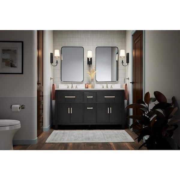 KOHLER Essential 22 in. W x 34 in. H Rectangle Framing Wall Mirror with Matte Black