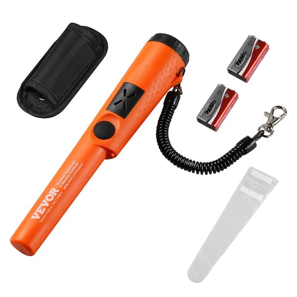 VEVOR Metal Detector Pinpointer 1.96 in. Partial Waterproof Handheld Pin Pointer Wand Detection Depth 3 Modes