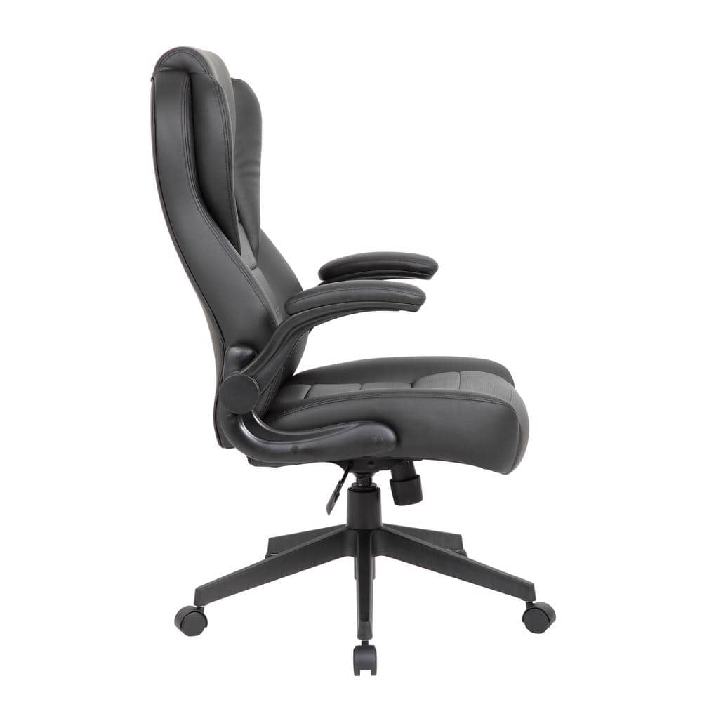 Elegant High Back Black LeatherPlus Executive Swivel Chair