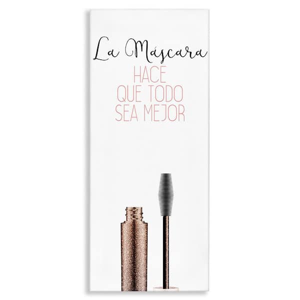 Stupell Industries Makeup Makes Better by Kim Allen Gallery Wrapped Unframed Typography Graphic Art Print 30 in. x 13 in.