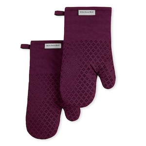 Asteroid Silicone Grip Purple Oven Mitt Set (2-Pack)