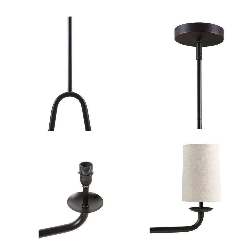 Serenitie Bronze Linear Chandelier with Tapered Drum Shades