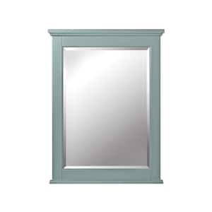 Hamilton 24 in. W x 32 in. H Rectangular Wood Framed Wall Bathroom Vanity Mirror in Seaglass