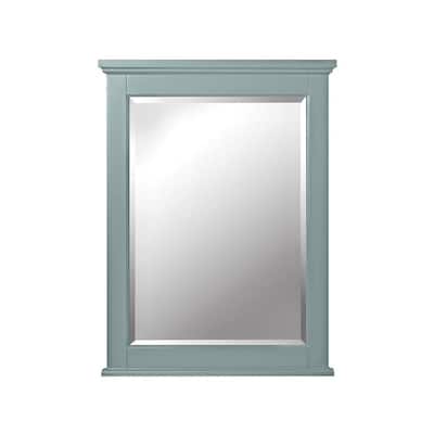 24 in. W x 32 in. H Framed Rectangular Bathroom Vanity Mirror in seaglass