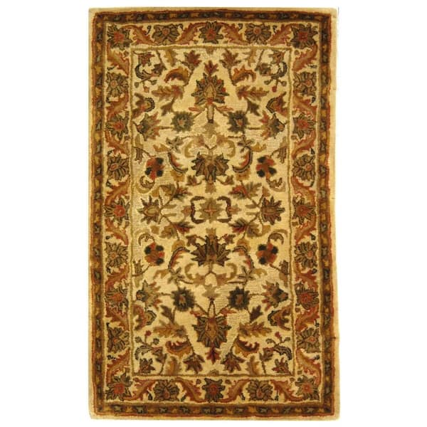 SAFAVIEH Antiquity Gold 3 ft. x 5 ft. Border Floral Solid Area Rug