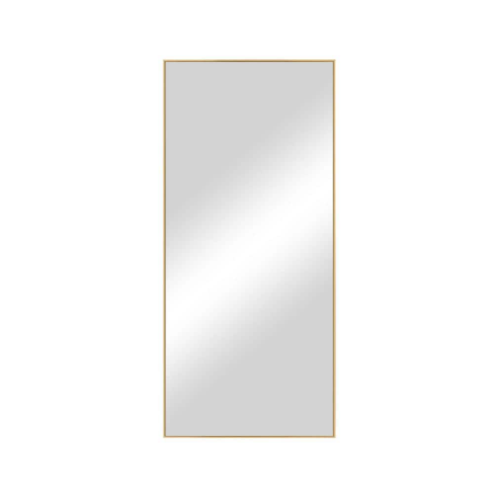 22 in. W x 47 in. H Rectangular Aluminum Framed Wall Mount or Floor Standin