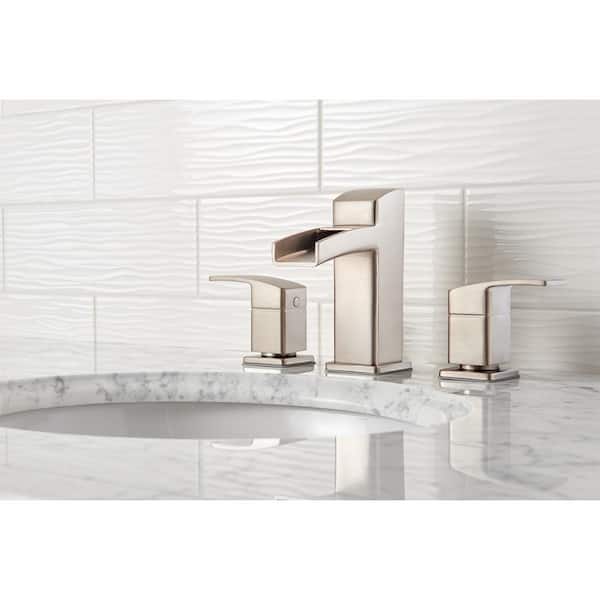 Kenzo 8 in. Widespread 2-Handle Bathroom Faucet in Brushed Nickel