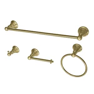American Classic 4-Piece Bath Hardware Set in Brushed Brass