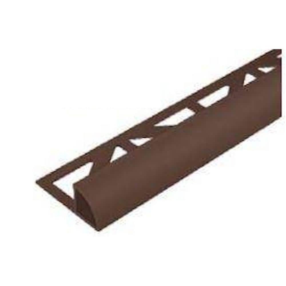 DURONDELL 0.3125 in. D x 98.5 in. W x 98.4 in. L Round Edge Aluminum Pwdr Ctd Terra Brown Molding and Transition Trim price history on PriceWatchPro