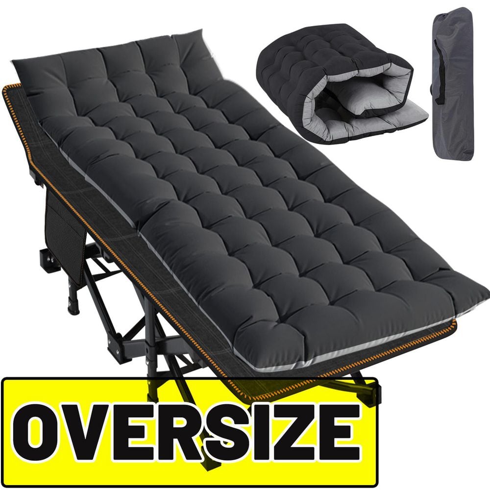 BOZTIY XXL Folding Camping Cot 78 in. L x 32 in. W Oversized Large