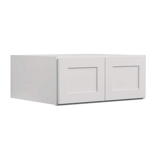 Hausvita 36-in W x 24-in D x 12-in H in Shaker Dove Plywood Ready to Assemble Kitchen Wall Cabinets with 2 Doors