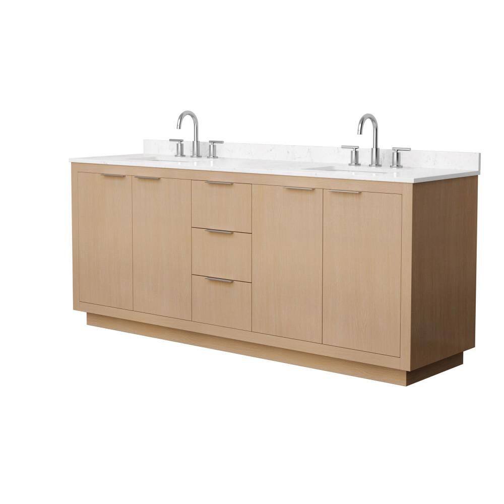 Maroni 80 in. Double Freestanding Light Straw Bath Vanity with Top price history on PriceWatchPro