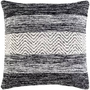 Kirilrad Black Hand Woven Polyester Fill 18 in. x 18 in. Decorative Pillow