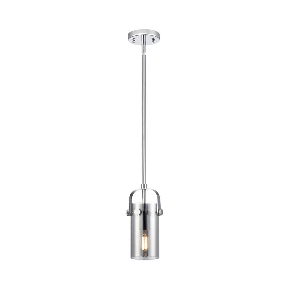 Pilaster II Cylinder 100-Watt 1-Light Polished Chrome Shaded Pendant Light Tinted Glass Shade price history on PriceWatchPro