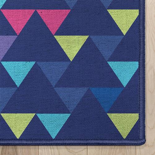 Crayola Triangles Blue x Area Rug