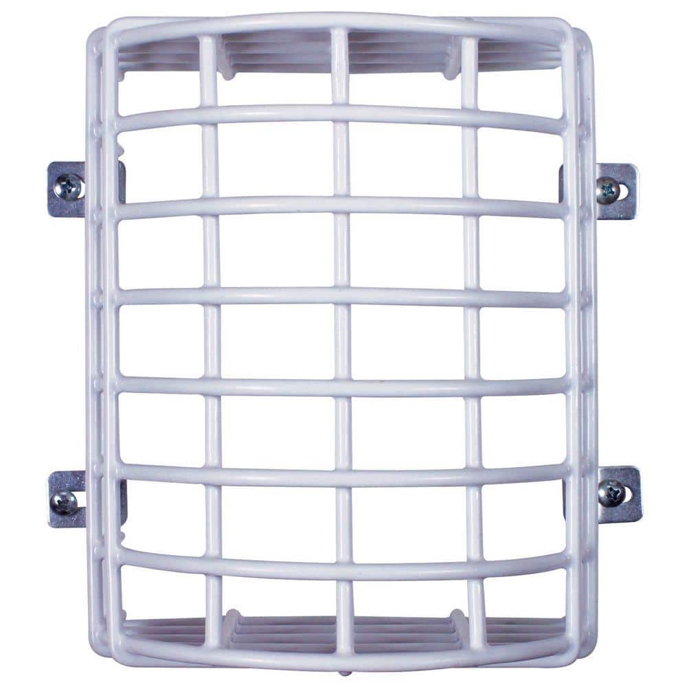 White Steel Wire Wall-Mountable Motion Detector Cage