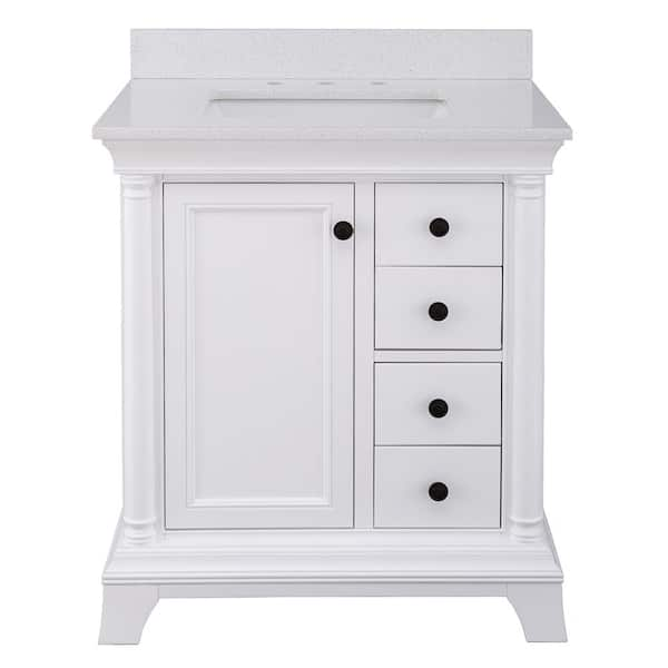 Satico 22.00 in. W x 12.00 in. D x 34.00 in. H MDF White 3-Drawer