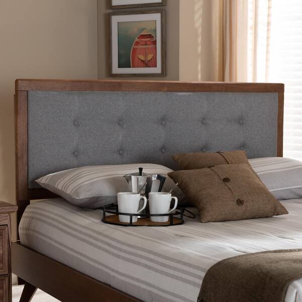 Baxton Studio Sarine Gray and Walnut Full Headboard 156 9434 HD