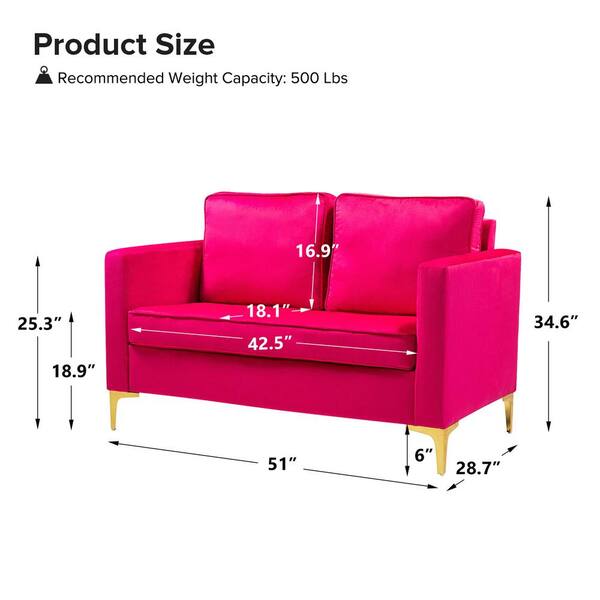 JAYDEN CREATION Belinda 51 in. Fushia Rose Golden Polyester