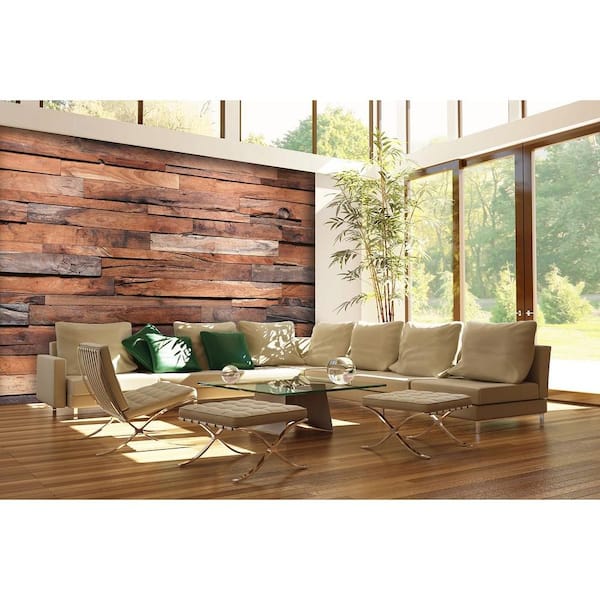 Decor 100 in. H x 144 in. W Reclaimed Wood Wall DM150 - The Home Depot