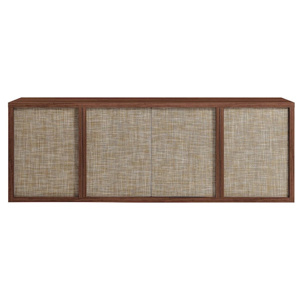 Kai 68 in. Satin Walnut TV Stand Fits TV's up to 75 in.