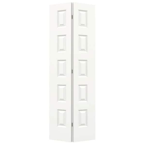 JELD-WEN 24 in. x 80 in. Rockport White Painted Smooth Molded Composite Closet Bi-fold Door