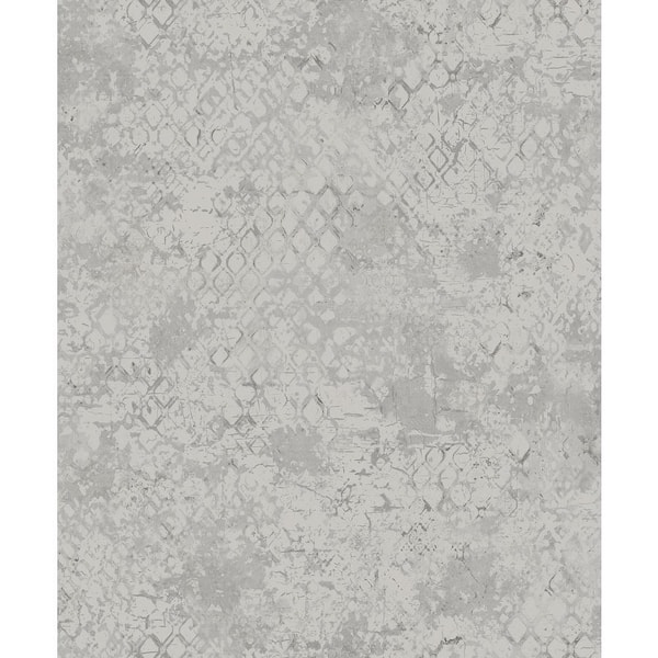 A-Street Prints Zilarra Light Grey Abstract Snakeskin Non-Woven Paper