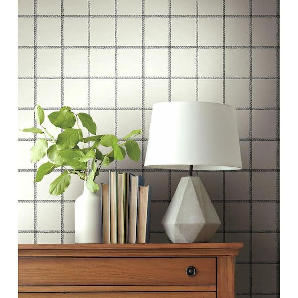 Sunday Best Black Paper Peel & Stick Repositionable Wallpaper Roll (Covers 34 Sq. Ft.)