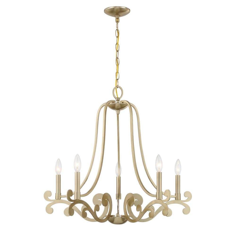 Lombard 5-Light Noble Brass Transitional Glam Chandelier price history on PriceWatchPro